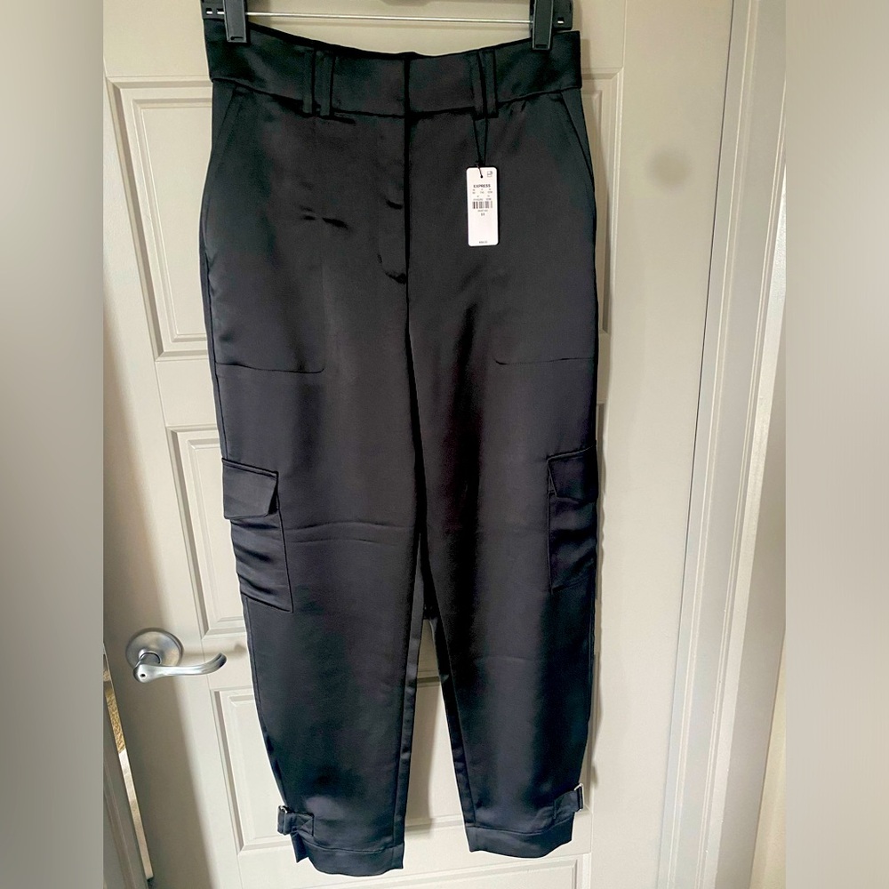 Satin cargo pant